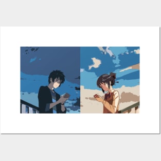 Your Name. Mitsuha and Taki Posters and Art